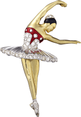 Ballet dancer brooch
